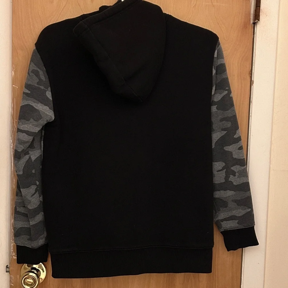Black Hooded Fleece Jacket XL/TG 14